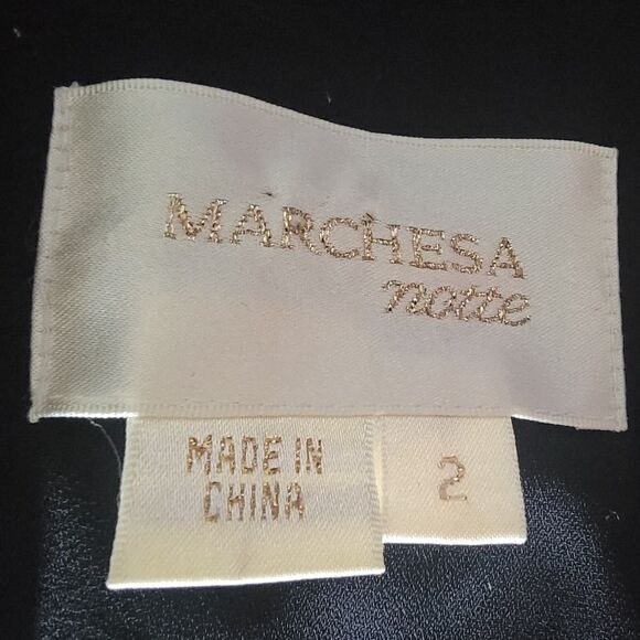 Marchesa Notte Lace Illusion Fit & Flare Taffeta Retro Cocktail Mini Dress Black - Picture 13 of 15